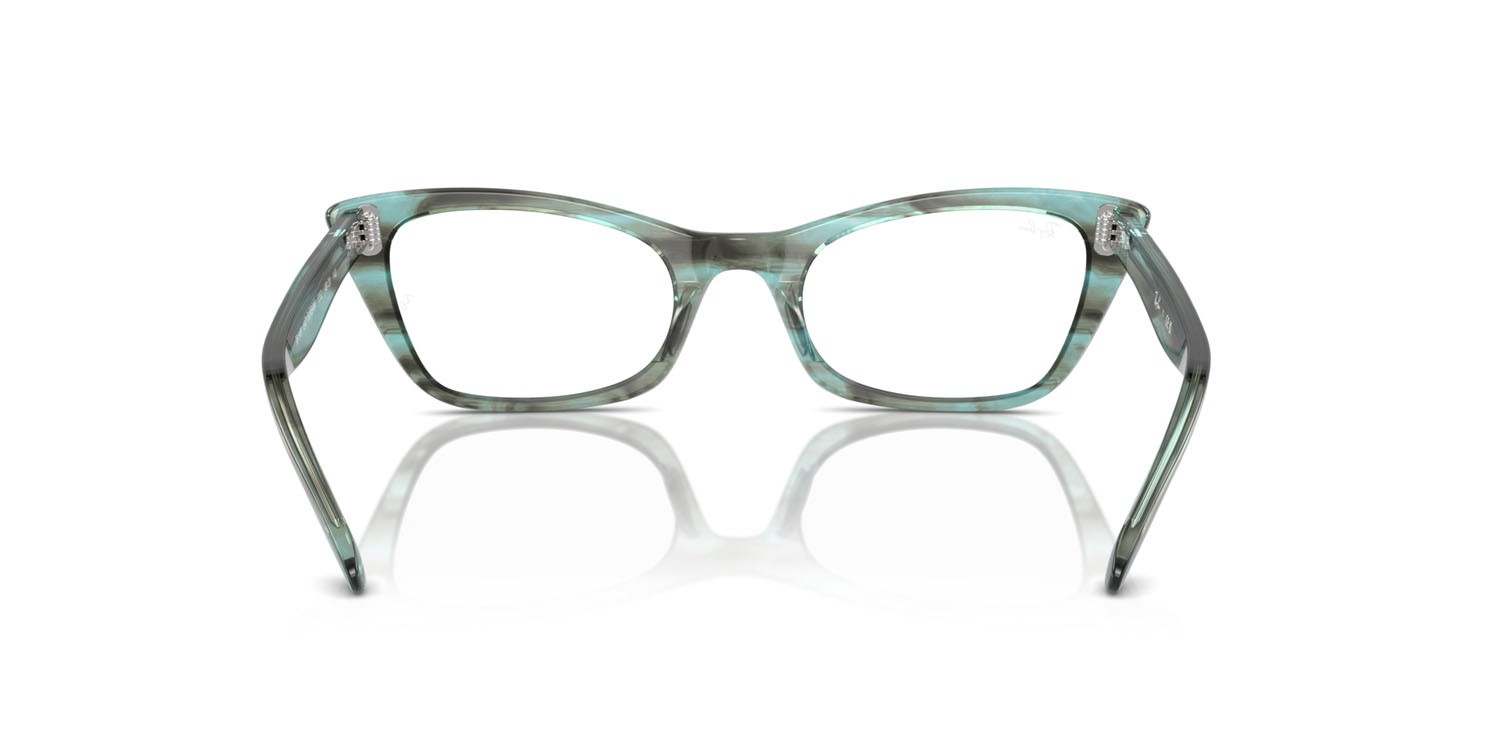 Brillen Ray-Ban Lady Burbank RX 5499 (8362) - RB 5499 8362 farbe striato verde form cat-eye gläser trasparente