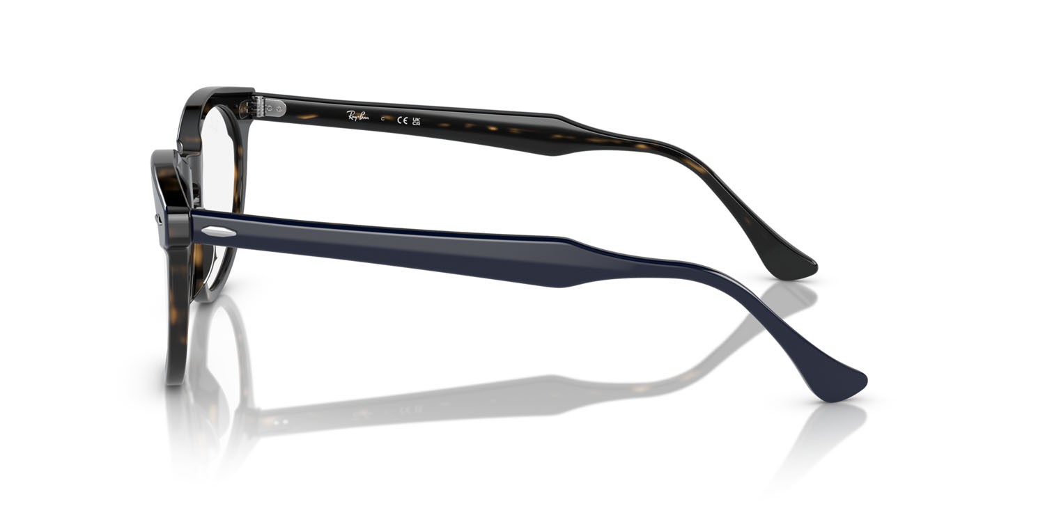 Brillen Ray-Ban Eagle Eye RX 5598 (8378) - RB 5598 8378 farbe blu su havana form quadratisch gläser trasparente