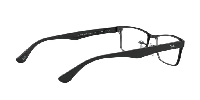 Eyeglasses Ray-Ban RX 6238 (2509) - RB 6238 2509 color shiny black shape square lenses demo lens