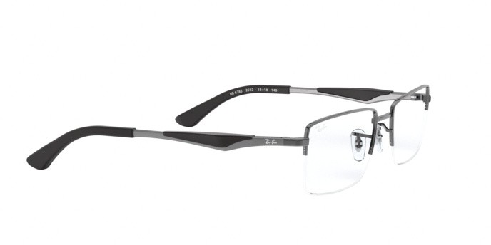 Occhiali da vista Ray-Ban RX 6285 (2502) - RB 6285 2502 colore gunmetal forma rettangolare lenti demo lens