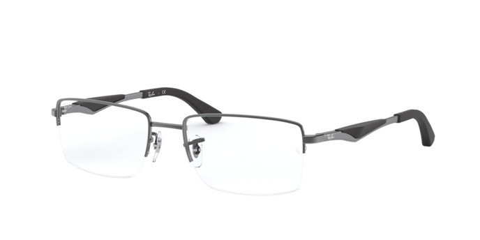 Occhiali da vista Ray-Ban RX 6285 (2502) - RB 6285 2502 colore gunmetal forma rettangolare lenti demo lens