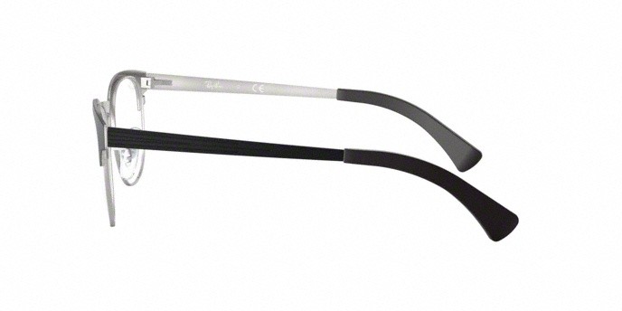 Occhiali da vista Ray-Ban RX 6317 (2832) - RB 6317 2832 colore top black on matte silver forma rotondo lenti demo lens