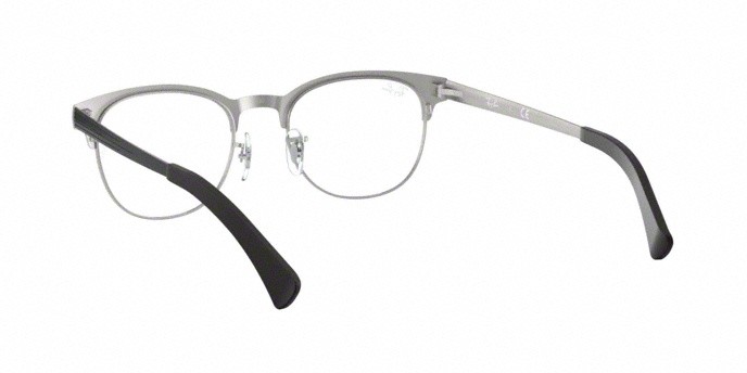 Occhiali da vista Ray-Ban RX 6317 (2832) - RB 6317 2832 colore top black on matte silver forma rotondo lenti demo lens