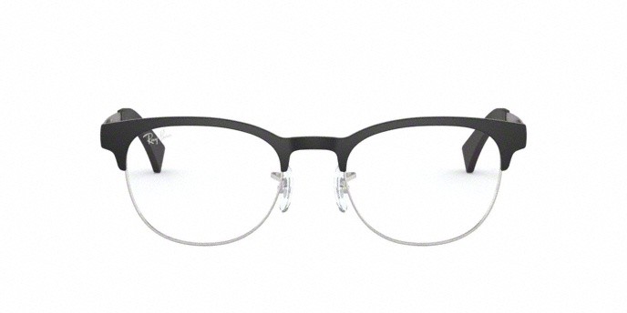 Occhiali da vista Ray-Ban RX 6317 (2832) - RB 6317 2832 colore top black on matte silver forma rotondo lenti demo lens
