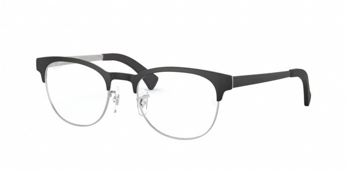 Occhiali da vista Ray-Ban RX 6317 (2832) - RB 6317 2832 colore top black on matte silver forma rotondo lenti demo lens