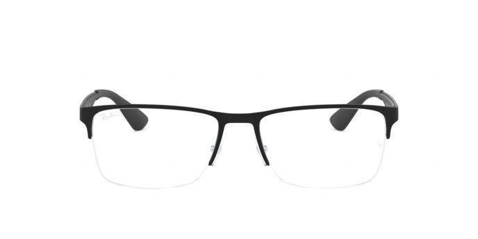 Eyeglasses Ray-Ban RX 6335 (2503) - RB 6335 2503 color matte black shape rectangle lenses demo lens