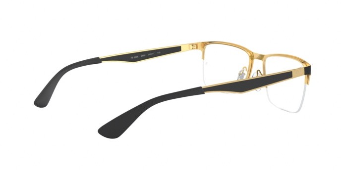 Occhiali da vista Ray-Ban RX 6335 (2890) - RB 6335 2890 colore gold top on black forma rettangolare lenti demo lens