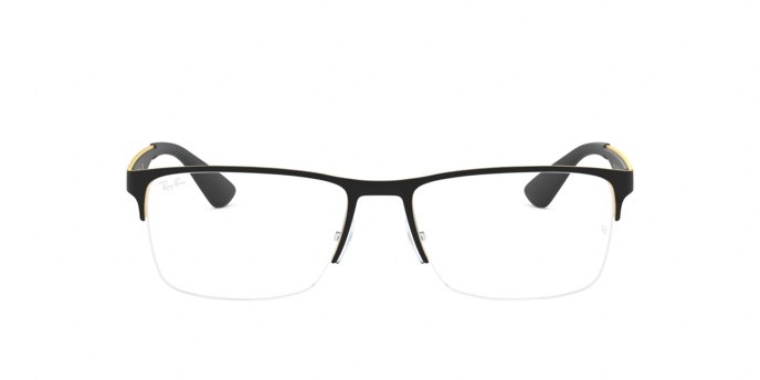 Occhiali da vista Ray-Ban RX 6335 (2890) - RB 6335 2890 colore gold top on black forma rettangolare lenti demo lens