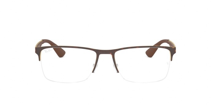 Brillen Ray-Ban RX 6335 (2917) - RB 6335 2917 farbe gold/havana form rechteckig gläser demo lens