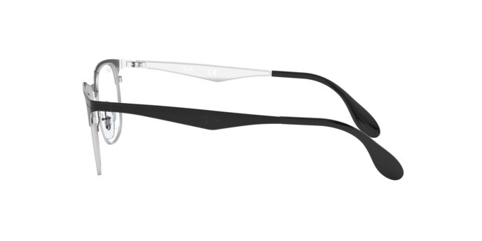 Brillen Ray-Ban RX 6346 (2861) - RB 6346 2861 farbe top black on silver form quadratisch gläser demo lens