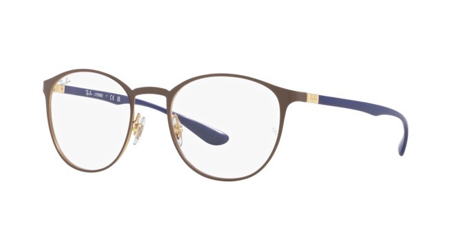 Brillen Ray-Ban RX 6355 (3159) - RB 6355 3159 farbe marrone su oro form pantos gläser trasparente