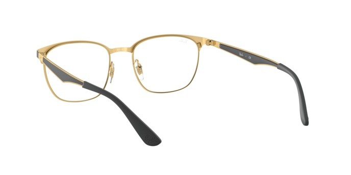 Brillen Ray-Ban RX 6356 (2875) - RB 6356 2875 farbe top matte black on shiny gold form quadratisch gläser demo lens