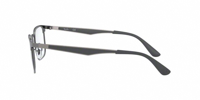 Occhiali da vista Ray-Ban RX 6363 (2553) - RB 6363 2553 colore gunmetal top on brushed gunmet forma quadrato lenti demo lens