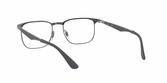 Occhiali da vista Ray-Ban RX 6363 (2553) - RB 6363 2553 colore gunmetal top on brushed gunmet forma quadrato lenti demo lens