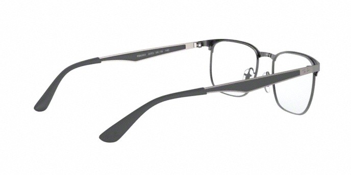 Occhiali da vista Ray-Ban RX 6363 (2553) - RB 6363 2553 colore gunmetal top on brushed gunmet forma quadrato lenti demo lens