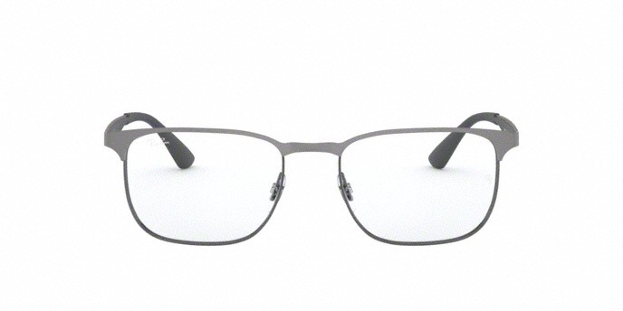 Occhiali da vista Ray-Ban RX 6363 (2553) - RB 6363 2553 colore gunmetal top on brushed gunmet forma quadrato lenti demo lens