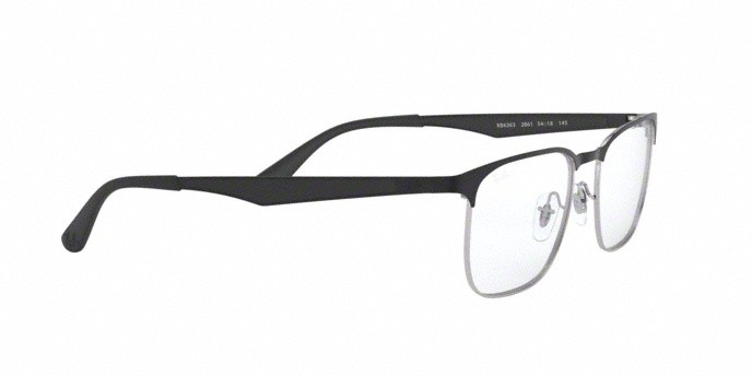 Occhiali da vista Ray-Ban RX 6363 (2861) - RB 6363 2861 colore silver top on black forma quadrato lenti demo lens
