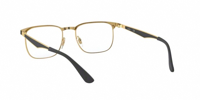 Occhiali da vista Ray-Ban RX 6363 (2890) - RB 6363 2890 colore gold top on black forma quadrato lenti demo lens