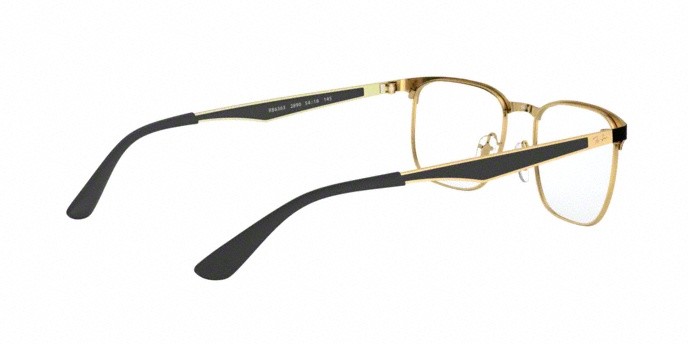 Occhiali da vista Ray-Ban RX 6363 (2890) - RB 6363 2890 colore gold top on black forma quadrato lenti demo lens
