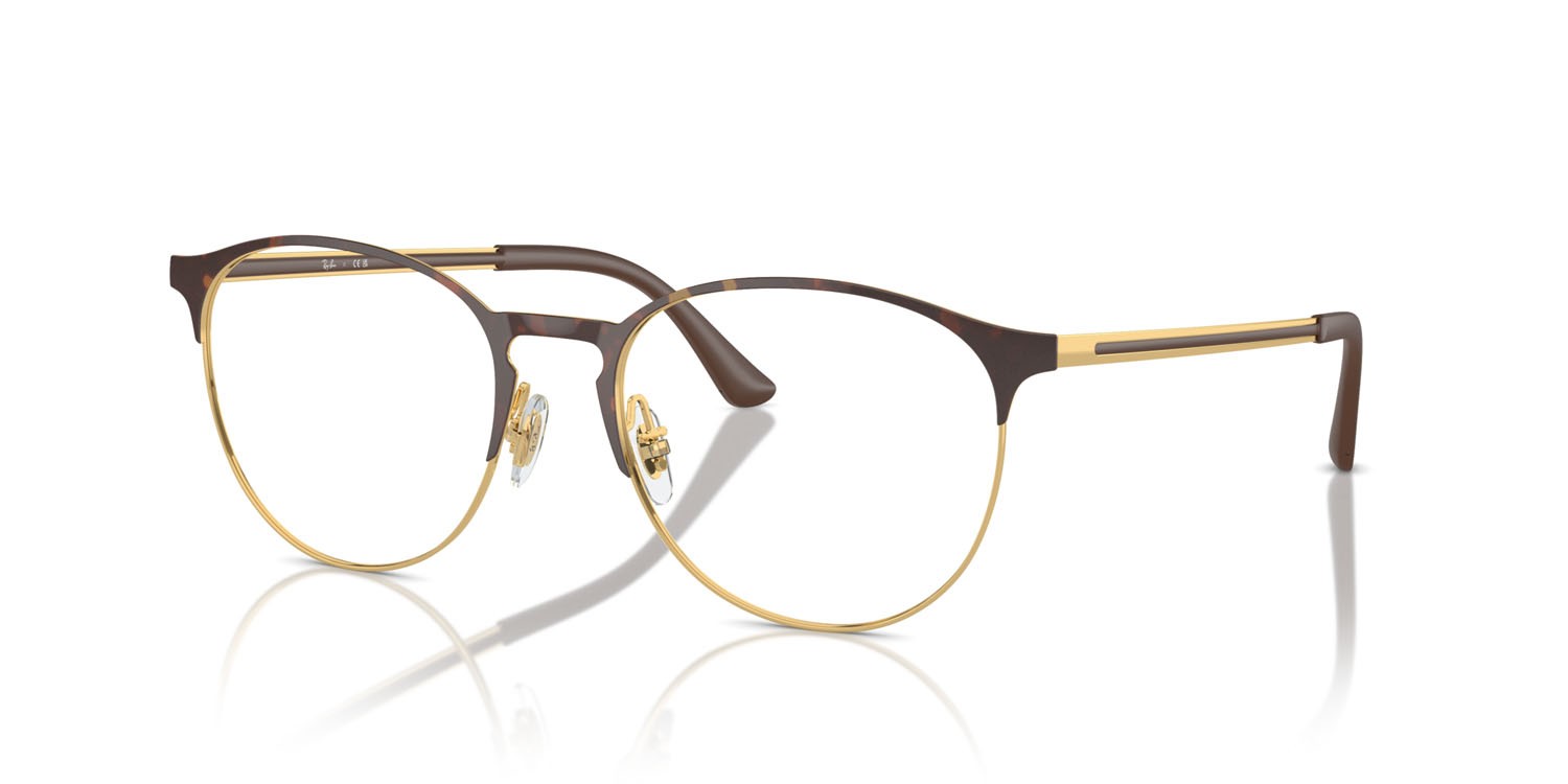 Eyeglasses Ray-Ban RX 6375 (2917) - RB 6375 2917 color havana su oro shape pantos lenses trasparente