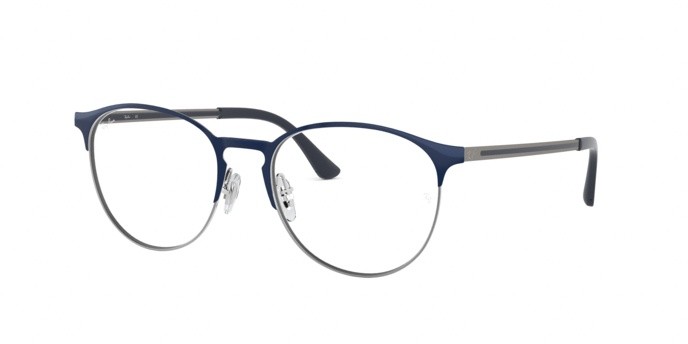 Brillen Ray-Ban RX 6375 (2981) - RB 6375 2981 farbe gunmetal on top blue form pantos gläser demo lens