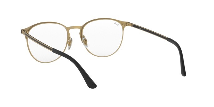 Eyeglasses Ray-Ban RX 6375 (3051) - RB 6375 3051 color matt black on rubber gold shape pantos lenses demo lens