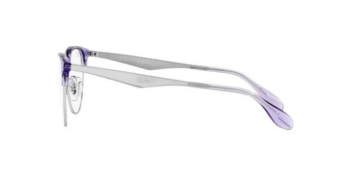 Occhiali da vista Ray-Ban RX 6396 (3130) - RB 6396 3130 colore transparent violet on silver forma pantos lenti demo lens