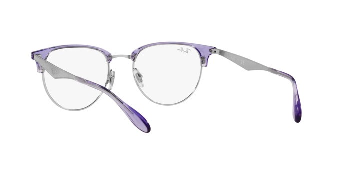 Occhiali da vista Ray-Ban RX 6396 (3130) - RB 6396 3130 colore transparent violet on silver forma pantos lenti demo lens