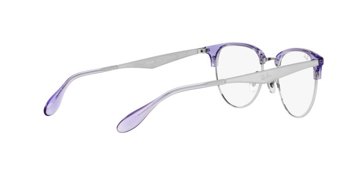 Occhiali da vista Ray-Ban RX 6396 (3130) - RB 6396 3130 colore transparent violet on silver forma pantos lenti demo lens