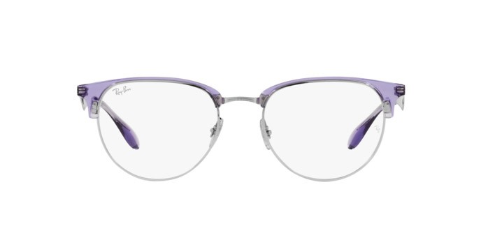 Occhiali da vista Ray-Ban RX 6396 (3130) - RB 6396 3130 colore transparent violet on silver forma pantos lenti demo lens