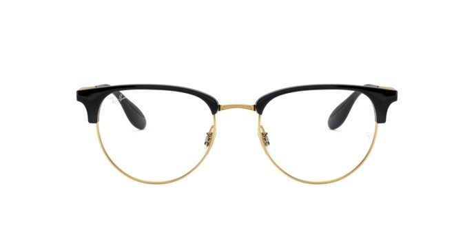Eyeglasses Ray-Ban RX 6396 (5784) - RB 6396 5784 color black/gold shape square lenses demo lens