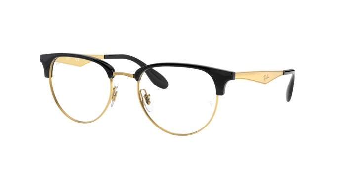 Eyeglasses Ray-Ban RX 6396 (5784) - RB 6396 5784 color black/gold shape square lenses demo lens