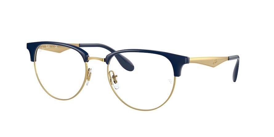 Brillen Ray-Ban RX 6396 (8100) - RB 6396 8100 farbe blue form pantos gläser demo lens