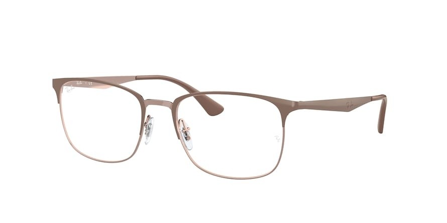 Occhiali da vista Ray-Ban RX 6421 (2973) - RB 6421 2973 colore beige on copper forma quadrato lenti demo lens