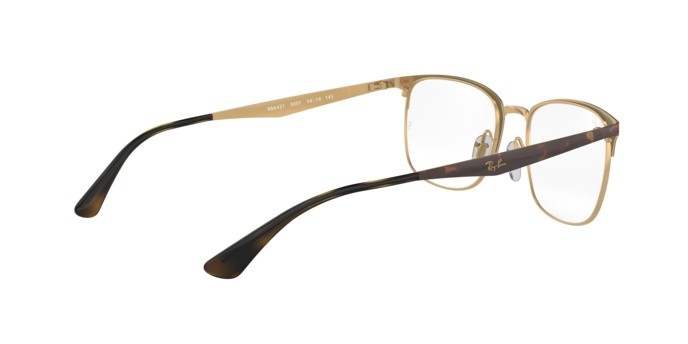 Brillen Ray-Ban RX 6421 (3001) - RB 6421 3001 farbe pink gold on top havana form rechteckig gläser demo lens