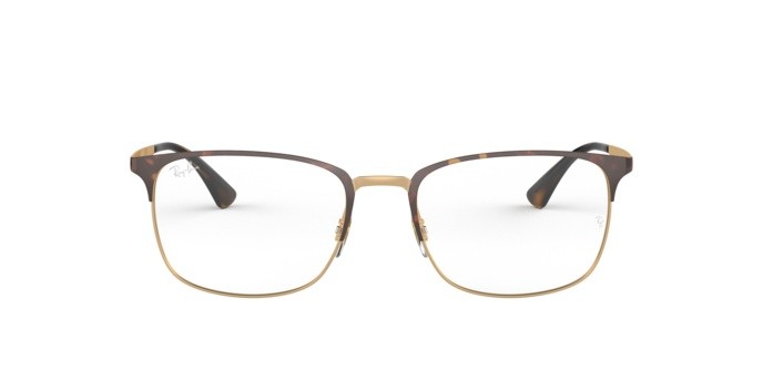 Brillen Ray-Ban RX 6421 (3001) - RB 6421 3001 farbe pink gold on top havana form rechteckig gläser demo lens