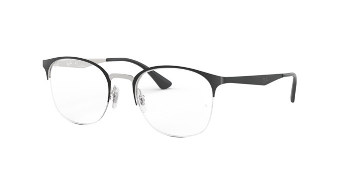 Brillen Ray-Ban RX 6422 (2997) - RB 6422 2997 farbe silver on top matte black form quadratisch gläser demo lens