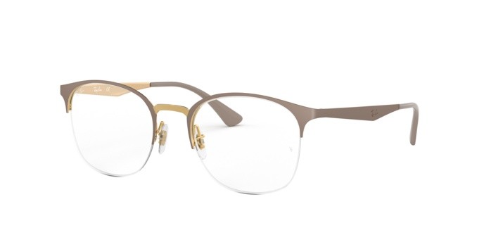 Brillen Ray-Ban RX 6422 (3005) - RB 6422 3005 farbe gold on top matte beige form quadratisch gläser demo lens