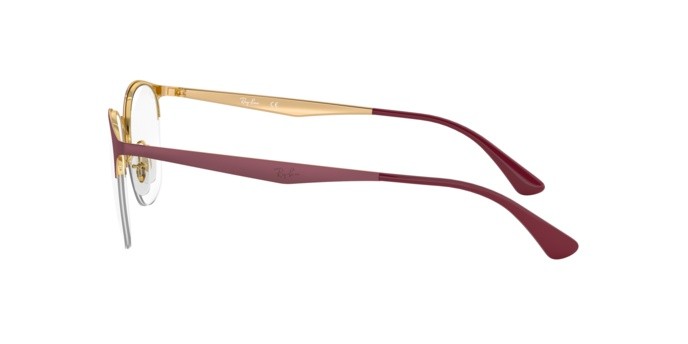 Brillen Ray-Ban RX 6422 (3007) - RB 6422 3007 farbe pink gold on top matte bordeau form quadratisch gläser demo lens