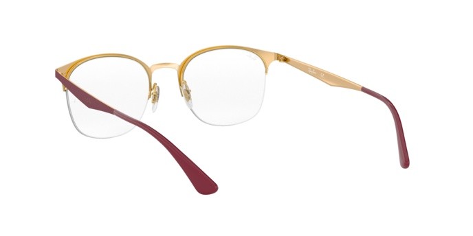 Brillen Ray-Ban RX 6422 (3007) - RB 6422 3007 farbe pink gold on top matte bordeau form quadratisch gläser demo lens