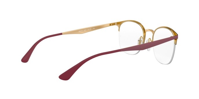 Brillen Ray-Ban RX 6422 (3007) - RB 6422 3007 farbe pink gold on top matte bordeau form quadratisch gläser demo lens