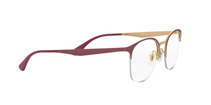 Brillen Ray-Ban RX 6422 (3007) - RB 6422 3007 farbe pink gold on top matte bordeau form quadratisch gläser demo lens