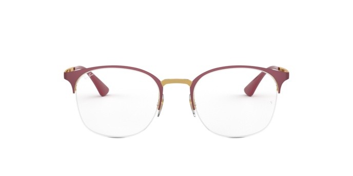 Brillen Ray-Ban RX 6422 (3007) - RB 6422 3007 farbe pink gold on top matte bordeau form quadratisch gläser demo lens