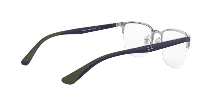 Occhiali da vista Ray-Ban RX 6428 (3006) - RB 6428 3006 colore gunmetal on top matte blue forma quadrato lenti demo lens