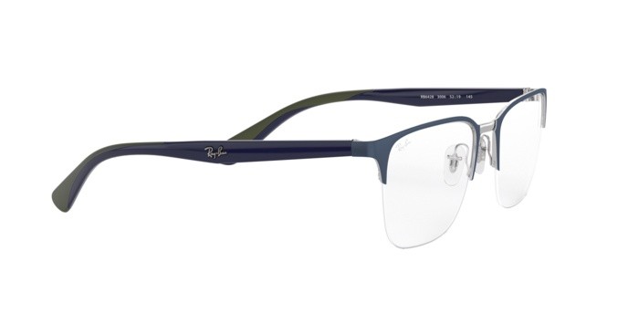 Occhiali da vista Ray-Ban RX 6428 (3006) - RB 6428 3006 colore gunmetal on top matte blue forma quadrato lenti demo lens