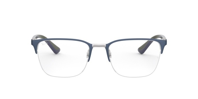 Occhiali da vista Ray-Ban RX 6428 (3006) - RB 6428 3006 colore gunmetal on top matte blue forma quadrato lenti demo lens