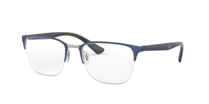 Occhiali da vista Ray-Ban RX 6428 (3006) - RB 6428 3006 colore gunmetal on top matte blue forma quadrato lenti demo lens