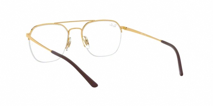 Brillen Ray-Ban RX 6444 (2500) - RB 6444 2500 farbe gold form quadratisch gläser demo lens