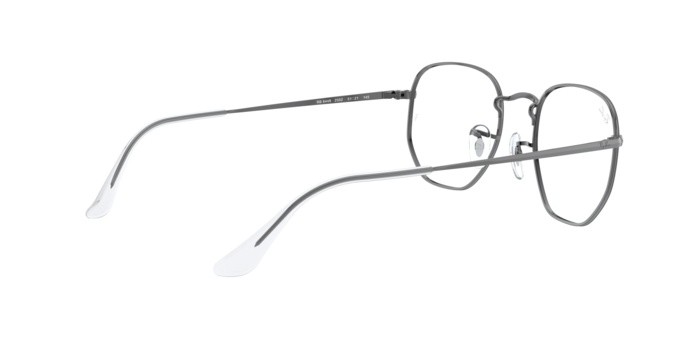 Occhiali da vista Ray-Ban Hexagonal RX 6448 (2502) - RB 6448 2502 colore shiny gunmetal forma irregolare lenti demo lens
