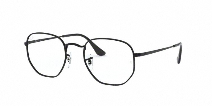 Occhiali da vista Ray-Ban Hexagonal RX 6448 (2509) - RB 6448 2509 colore black forma irregolare lenti demo lens